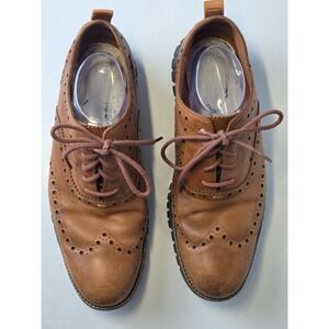 Cole Haan Oxford Shoes Men's Size 11 M Zerogrand Brown Leather Wingtip Dress